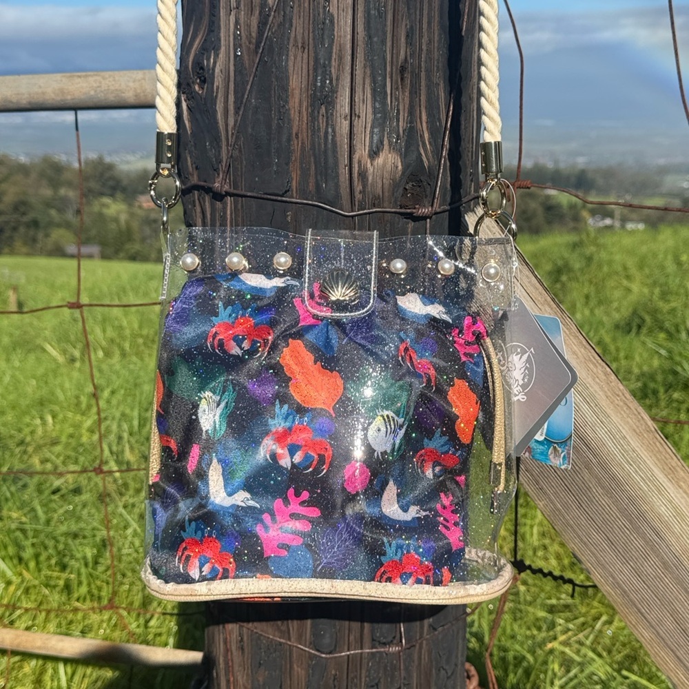 NWT Disney Little Mermaid Nautical Sparkle Pearl Crossbody bag - Picture 8 of 11